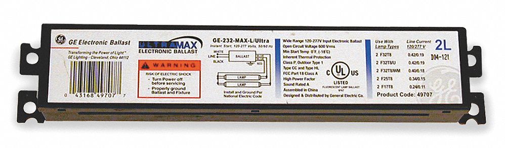 Ballast, Electronic, T8, Prog Strt 4L Low