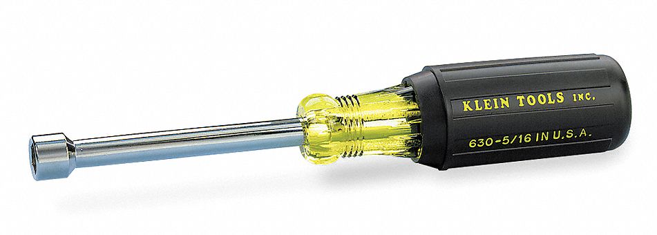 Nut Driver, Hollow, 5/16 In, 3 In Shank
