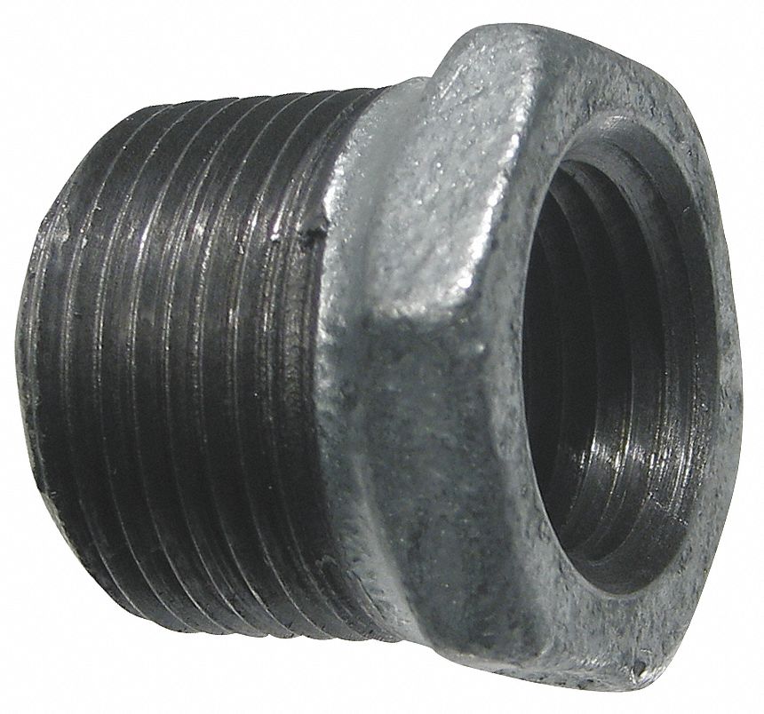 Hex Bushing, 1 1/2 x 1 1/4 In, Galvanized