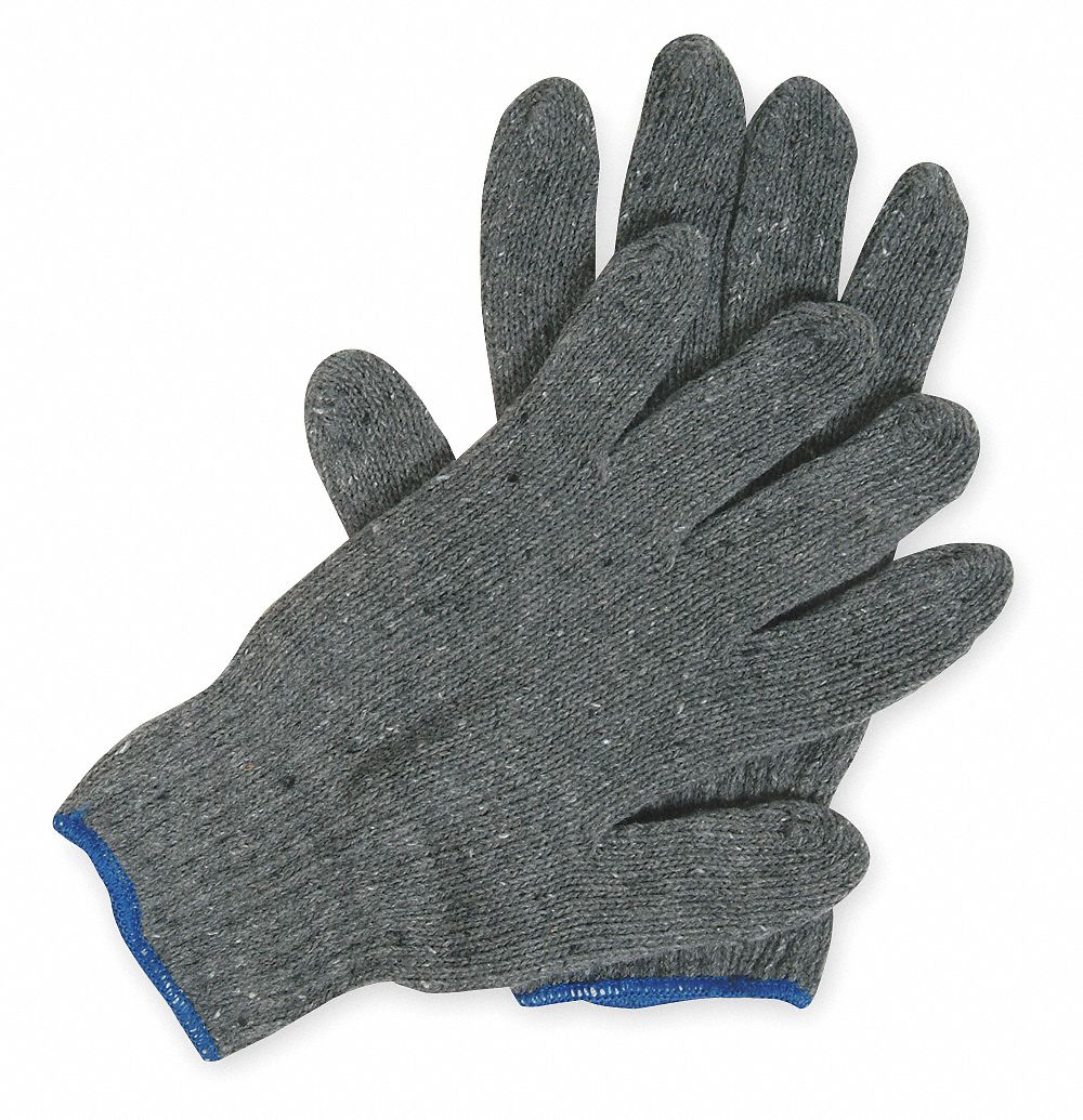 Knit Glove,Poly/Cotton,Men's L,PK12
