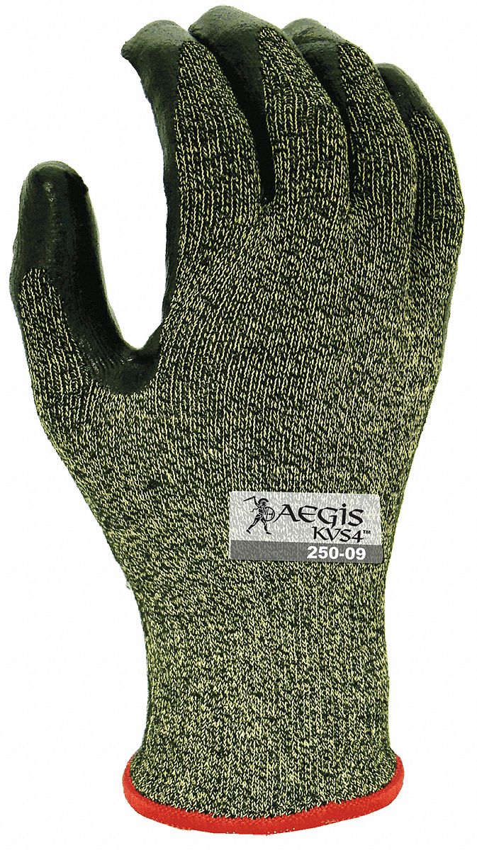 Cut Resistant Gloves,Yellow/Black,L,PR