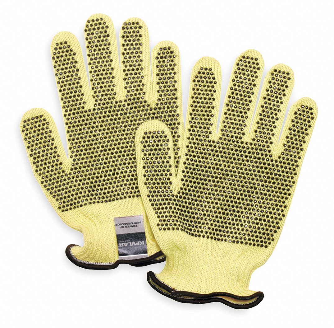 Cut Resistant Gloves,Yellow/Black,L,PR