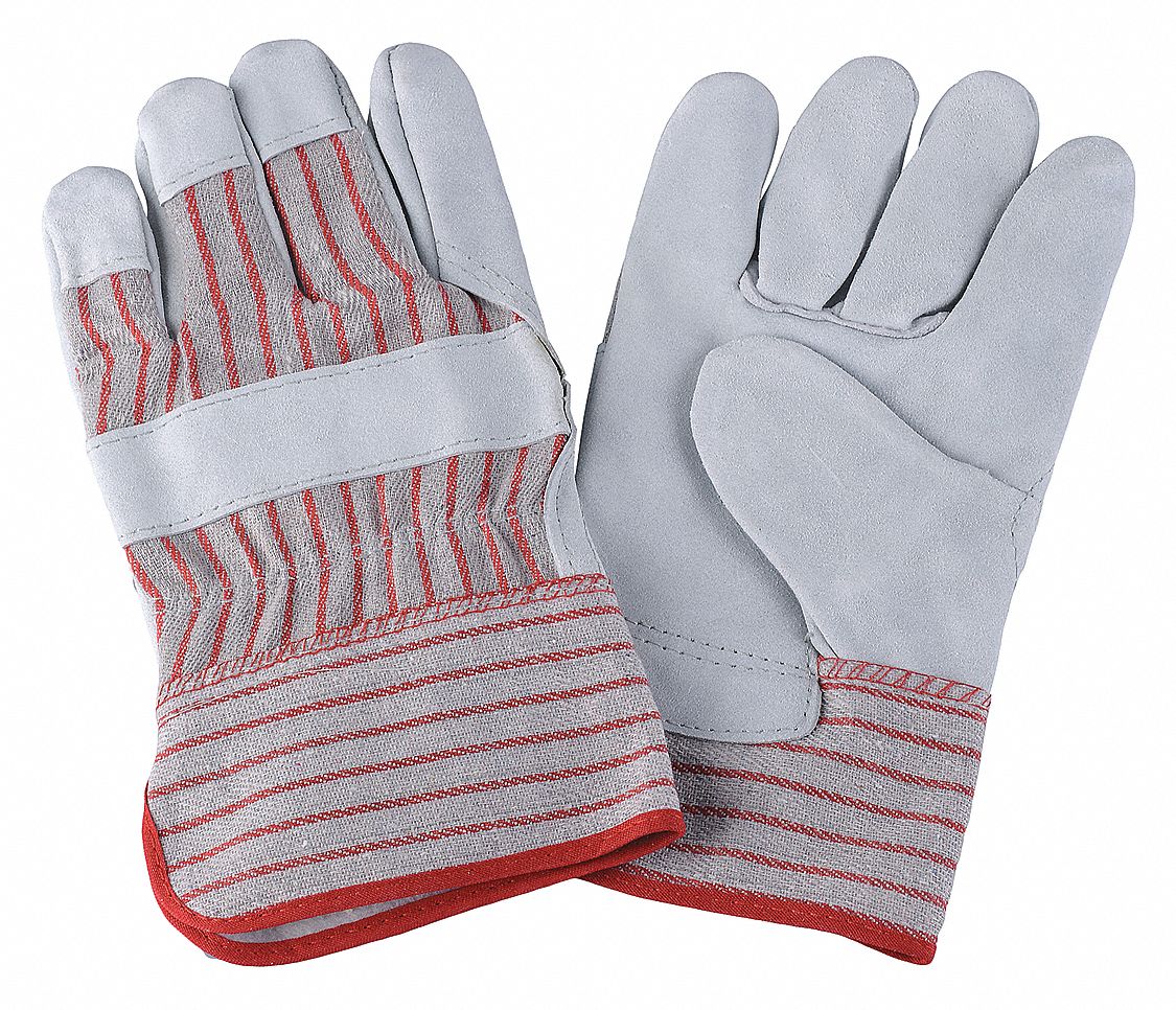 Leather Gloves,Red Striped,L,PR
