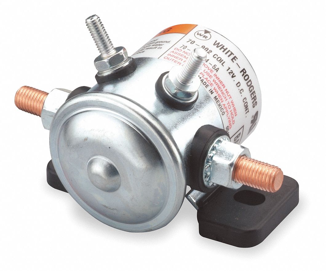 DC Power Solenoid, 12V, Amps 80