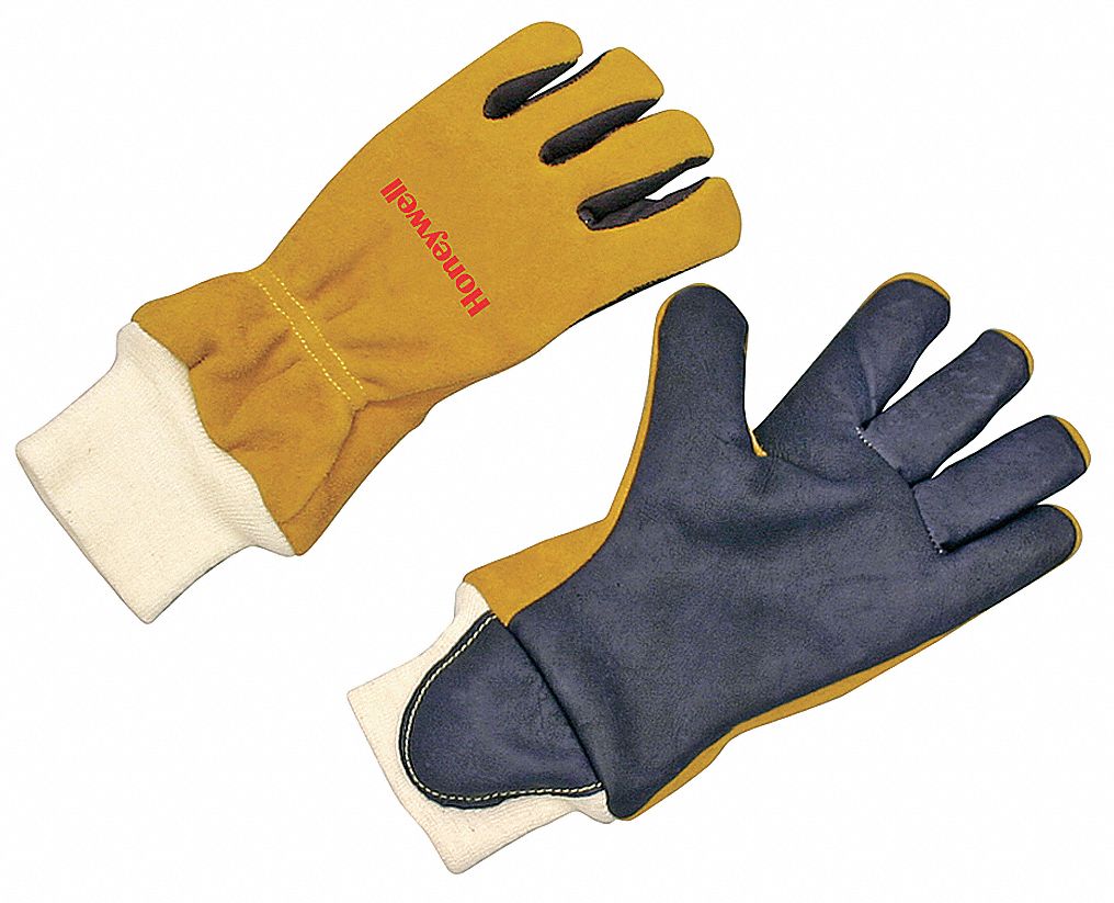 Firefighters Gloves,L,Kangaroo,PR