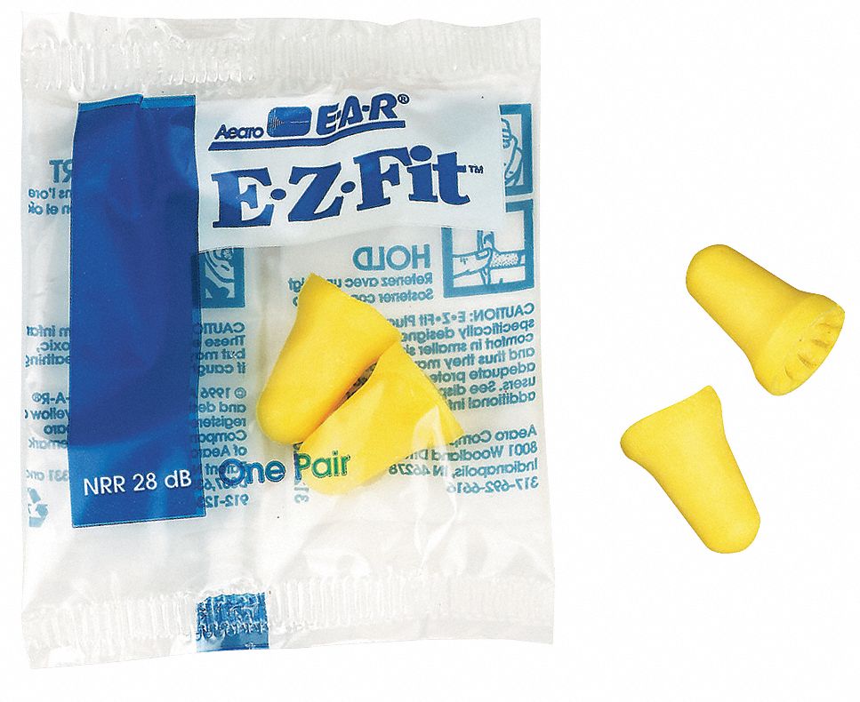 Ear Plugs, Uncord, NRR 28, Ylw, PK 200
