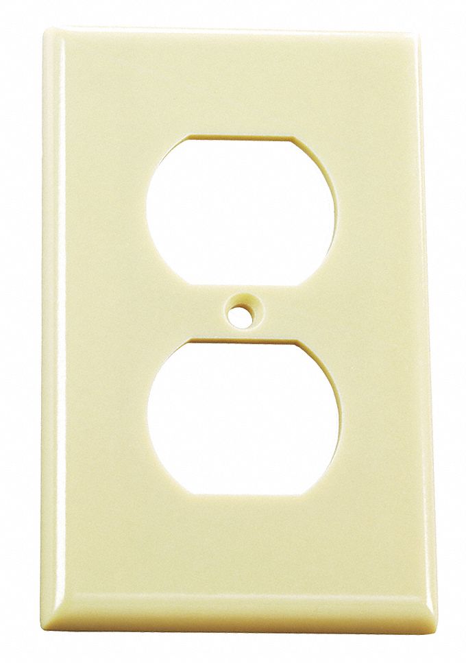 Plate, Wall, 1 Gang, Ivory