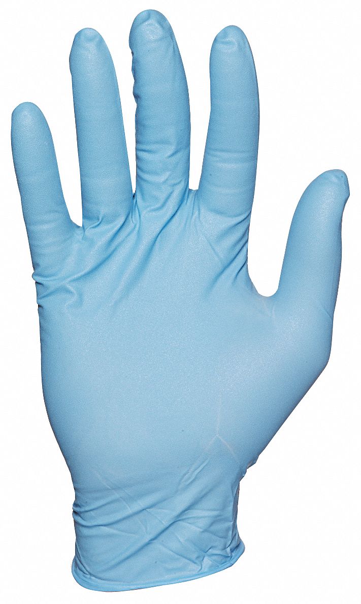 Disposable Gloves,Nitrile,M,Blue,PK100