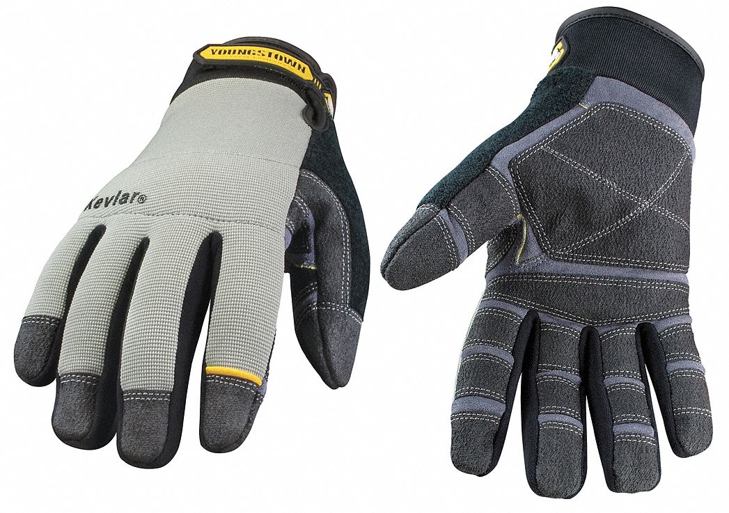 Cut Resistant Gloves,Gray/Black,L,PR