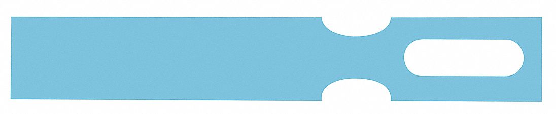 Blk Tag, 7-1/2 x 1 In, Bl, Met, Rect, PK1000